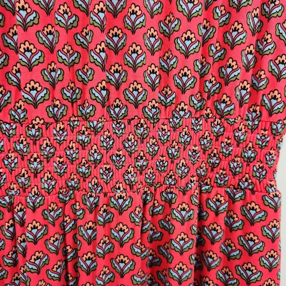 Boden Radish Geo Jersey Midi Dress Elastic Waist Short Sleeve Size 16P Petite - Picture 4 of 9